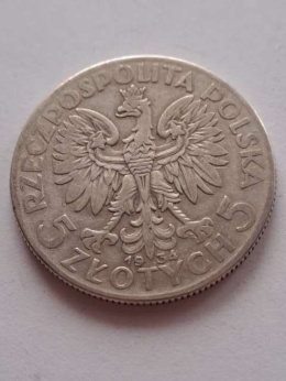 5 zł Głowa Kobiety 1934 r