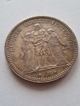 Francja 5 Franków Herkules 1873 r