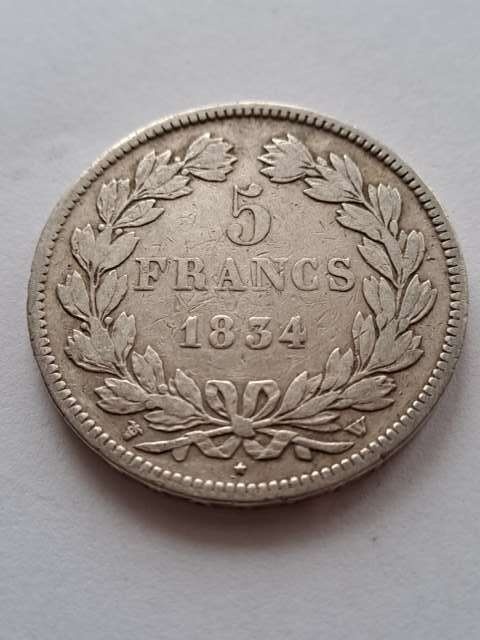 Francja 5 Franków Louis Philippe I 1834 r