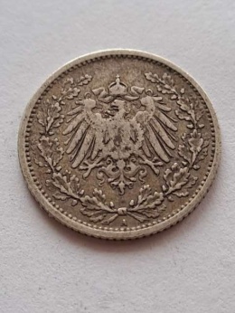 Niemcy 1/2 Marki Wilhelm II 1905 r A