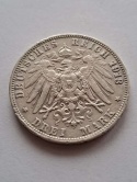 Niemcy 3 Marki Wirtembergia 1913 r
