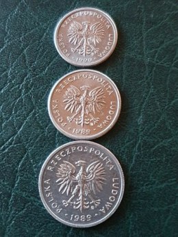 1-2-5 zł Lot 3 szt