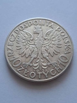 10 zł Głowa Kobiety 1932 r bez znaku