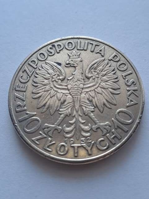 10 zł Głowa Kobiety 1932 r bez znaku