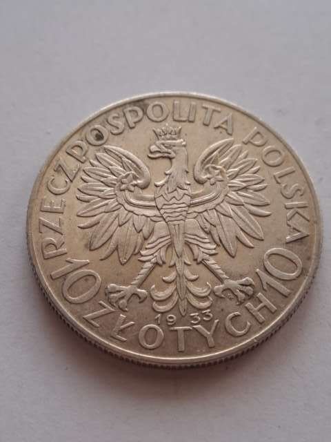 10 zł Głowa Kobiety 1933 r
