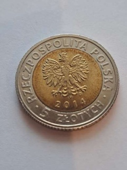 5 zł Zamek Królewski w Warszawie 2014 r