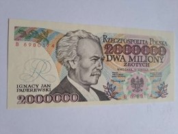 Banknot 2000000 zł J. Paderewski 1992 r seria B