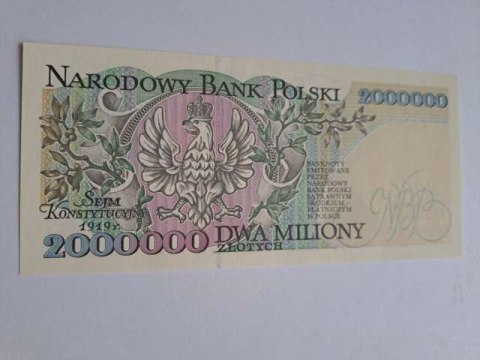 Banknot 2000000 zł J. Paderewski 1993 r seria B