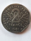 Francja 2 Franki 1981 r