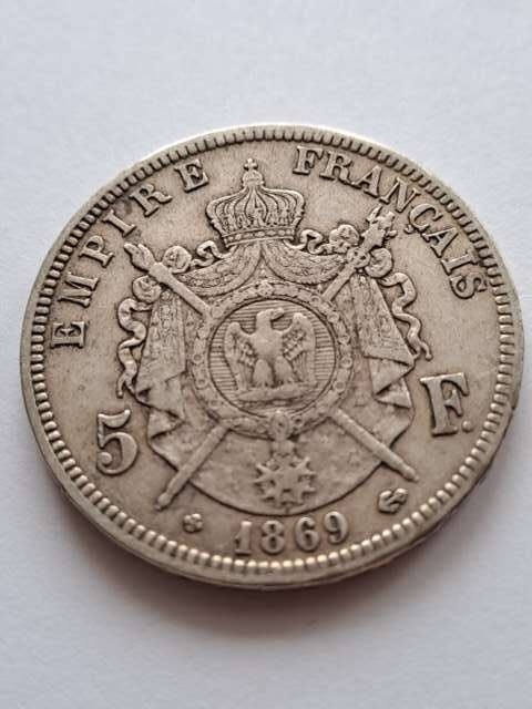 Francja 5 Franków Napoleon III 1869 r