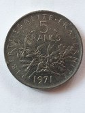 Francja 5 Frankow 1971 r