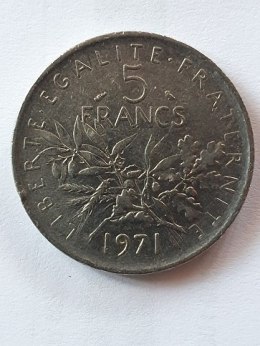 Francja 5 Frankow 1971 r