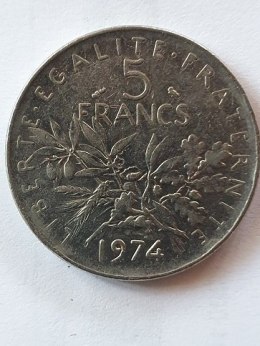 Francja 5 Frankow 1974 r