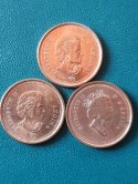 Kanada 1 Cent Lot 3 szt rózne Lata