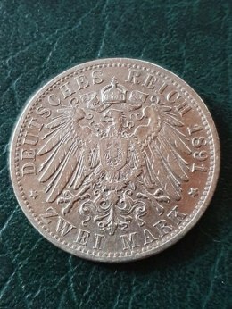 Niemcy 2 Marki Bayern 1891 r rzadka