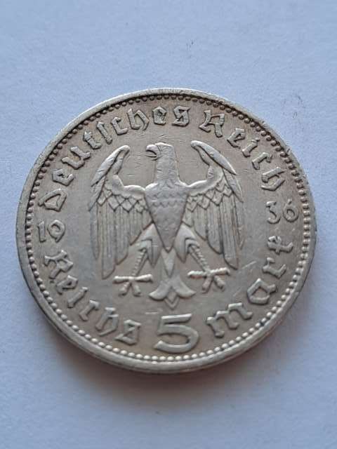 Niemcy 5 Marek Hindenburg 1936 r A