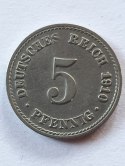 Niemcy 5 Pfennig 1910 r Litera A