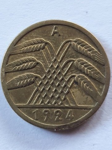 Niemcy 5 Pfennig 1924 r Litera A