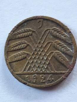 Niemcy 5 Pfennig 1924 r Litera J