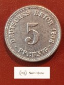 Niemcy 5 Pfennigow 1908 litera A