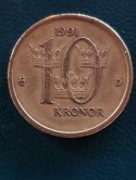 Szwecja 10 Koron 1991 r