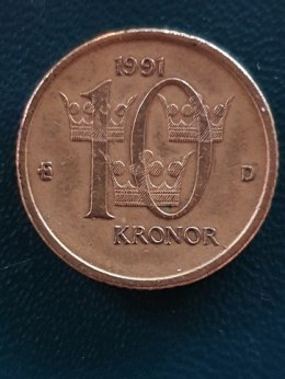 Szwecja 10 Koron 1991 r