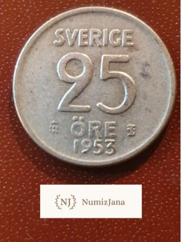 Szwecja 25 Ore 1953 r AG