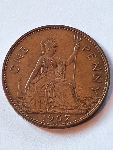 Wielka Brytania 1/2 Penny 1967 r