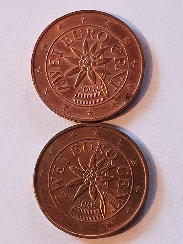 2 Eurocent Lot 2 szt