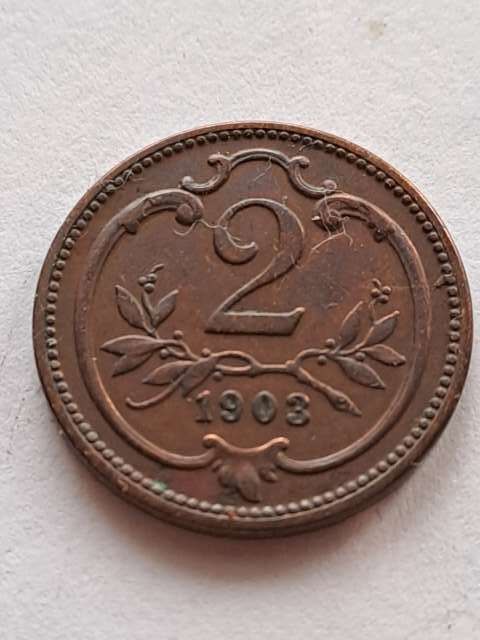 Austria 2 halerze Franciszek Józef I 1903 r