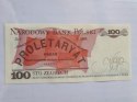 Banknot 100 zł Ludwik Waryński 1986 r seria RR