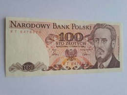 Banknot 100 zł Ludwik Waryński 1986 r seria RT