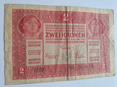 Banknot 2 korony 1917 r