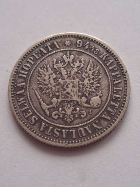 Finlandia 1 Markka Aleksander II1890 r