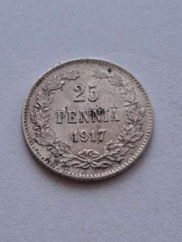 Finlandia 25 Pennia Mikołaj II 1917 r