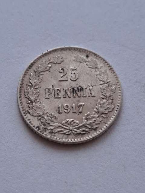 Finlandia 25 Pennia Mikołaj II 1917 r