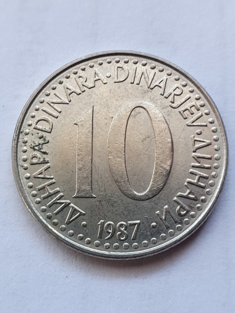 Jugosławia 10 Dinarów 1987 r