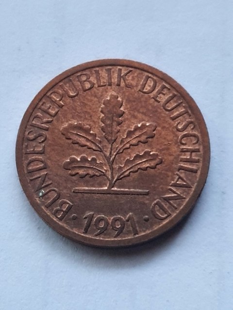 Niemcy 1 Pfenning 1991 r G