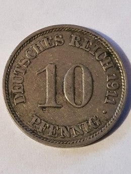 Niemcy 10 Pfennig 1911 r A