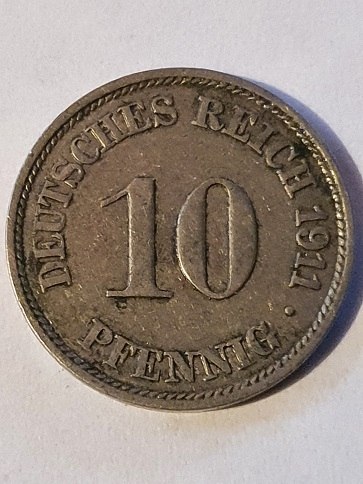 Niemcy 10 Pfennig 1911 r A