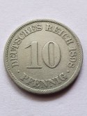 Niemcy 10 Pfennig Wilhelm ll 1898 r A