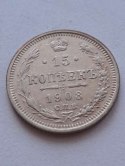 Rosja 15 Kopiejek 1908 r
