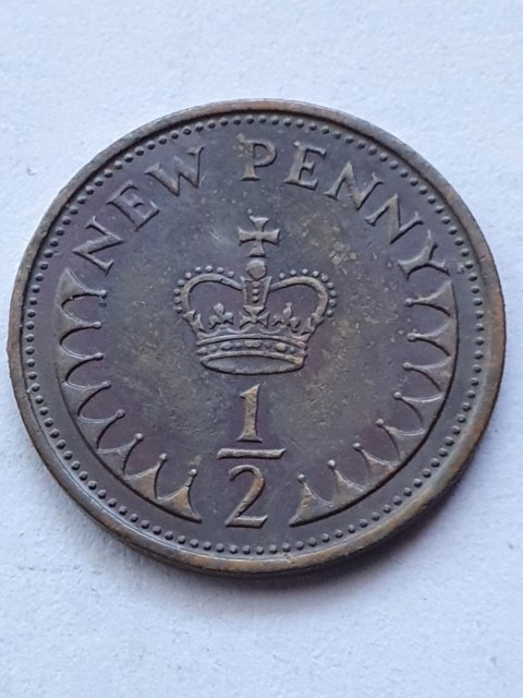 Wielka Brytania 1/2 Penny 1971 r
