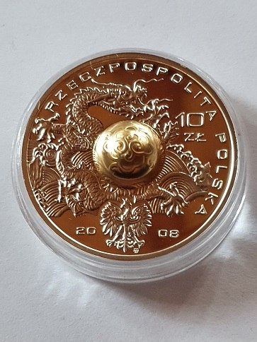 10 zł Pekin kula 2008 rok