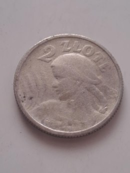 2 zł Żniwiarka 1924 r róg i pochodnia