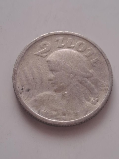 2 zł Żniwiarka 1924 r róg i pochodnia