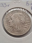 5 zł Głowa Kobiety 1933 r