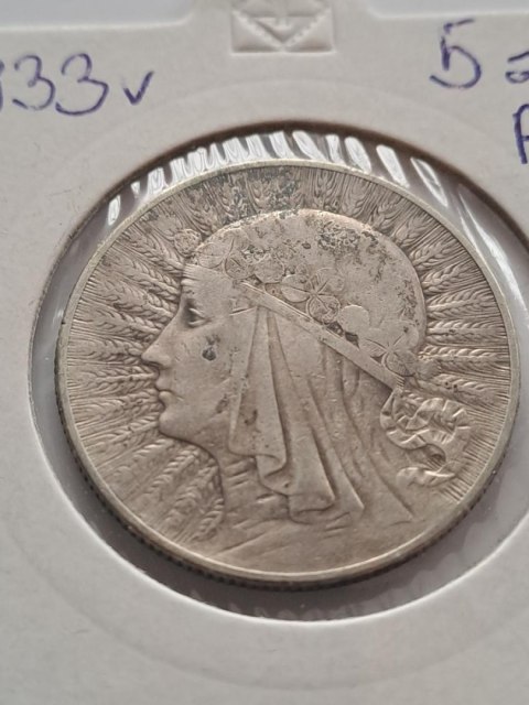 5 zł Głowa Kobiety 1933 r