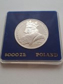 5000 zł Władysław ll Jagiełło 1989 r