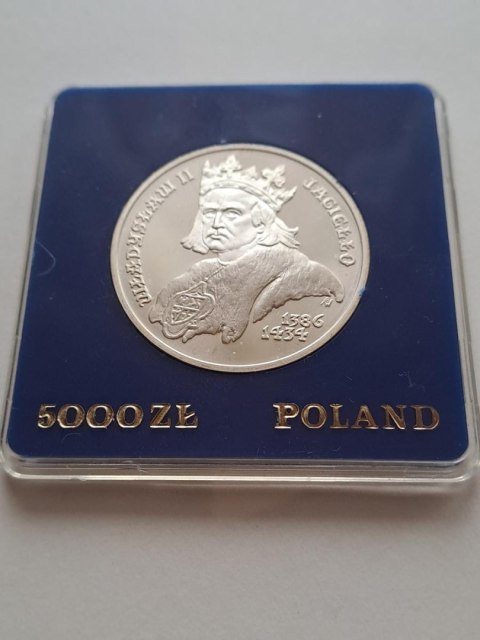 5000 zł Władysław ll Jagiełło 1989 r